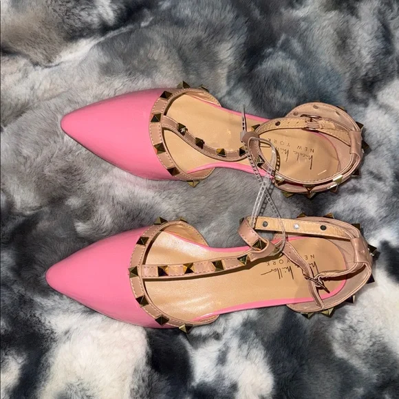 Nicole Miller Pink and Tan Platform Shoes - Picture 2 of 5